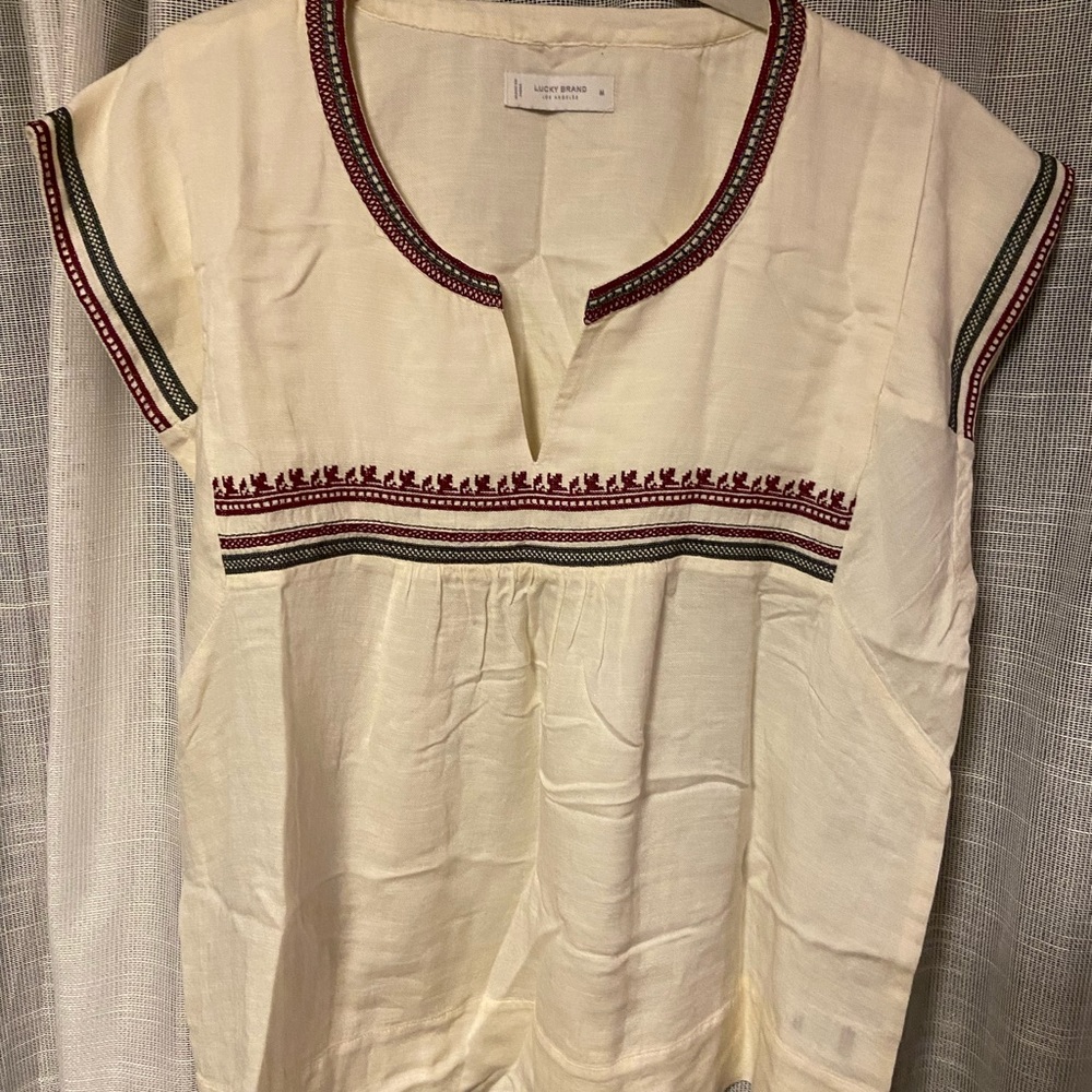 Brand New Linen Lucky Brand Blouse